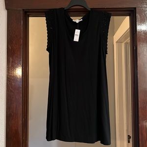 LOFT black t-swing dress